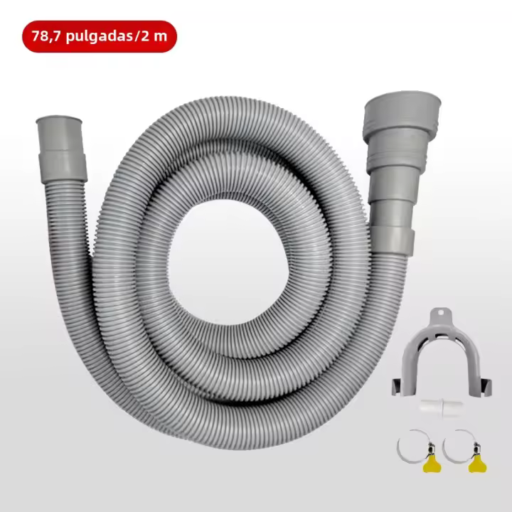 Kit De Tubo De Desagüe Para Lavar La Ropa Y La Nevera Incluye Tubo Corrugado Flexible Adaptador De Extensión Y Tornillo De Ajuste - 1