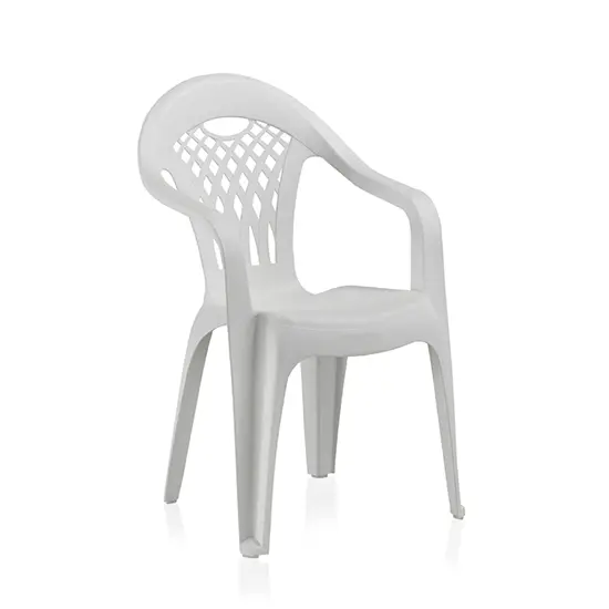 Silla Apilable Exterior Shaf Cancún Blanco - Respaldo Alto y Antideslizante - 1