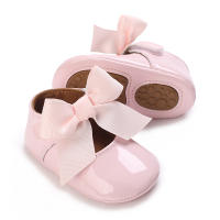 Zapatos De Princesa Para Bebé Niña En Lace Blanca Mocasines Con Lazo Y Borde Antideslizante De Goma Primera Calzado Para Caminar - details 159