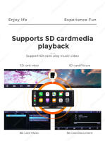 Reproductor Multimedia Universal Para Coche Con Pantalla Táctil De 10.26/6.86 Pulgadas CarPlay Sin Cables Y Android AUTO Navegación GPS WiFi DSP - details 11
