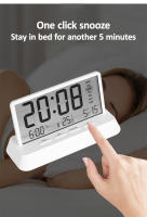 Reloj De Alarma Digital Transparente Con Mostrador De Temperatura Fecha Y Día De La Semana Estilo Moderno Para Oficina Y Hogar 12/24H - details 2