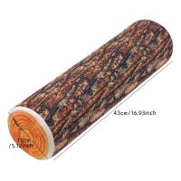 Cojín De Pluma Suave De Diseño De Madera Natural Para Hogar Y Camping Estilo Cilíndrico Cubierta De Peluche Suave 1 Pieza - details 1