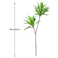 Árbol De Palma Artificial De 66-98cm Con Borde Dorado Y Verde Plástico Y Ramas De Bambú Decoración De Pared Y Escritorio De Plantas Tropicales - details 3