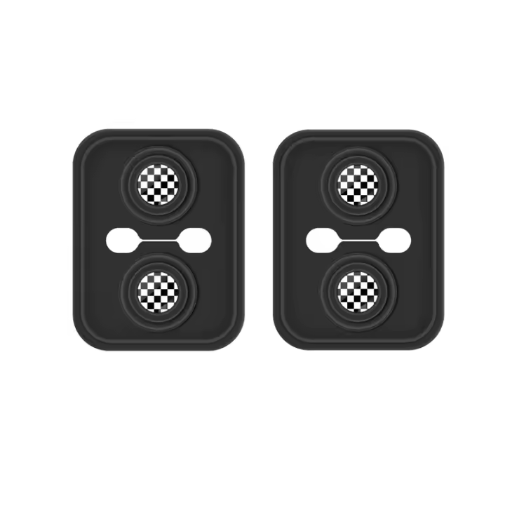 Cubiertas Para Cerraduras De Puertas De Coche 2pcs Accesorios Automóviles Para Mini Cooper JCW R55 R56 R60 F54 F55 F56 F60 Countryman Clubman Estampados Creativos En Color Negro - 1