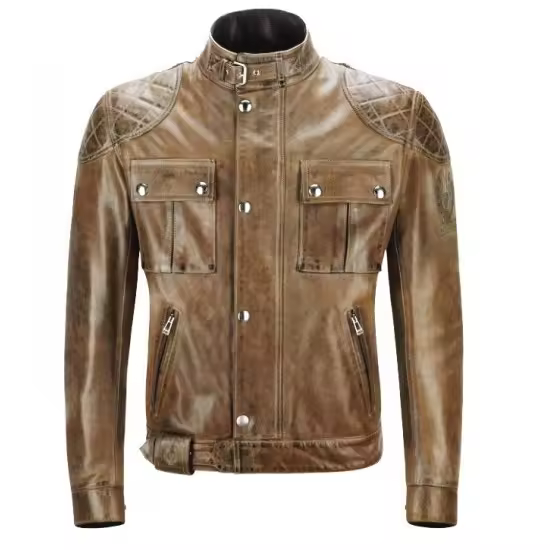 Chaqueta de Piel STINA Legend Marrón | Resistente y Térmica - 1