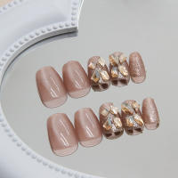 Set De Uñas Postizas Cuadradas 24 Piezas + 1 Archivo + 1 Pieza De Pegamento De Gel Combos De Uñas Postizas De Acrílico - details 1