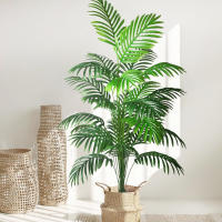 Planta Artificial De Palmera Areca De 105 Cm Hojas Tropicales Falsas Decoración Para Interior Y Oficina Color Amarillo - details 2