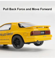 Modelo De Coche Miniatura 1:24 Mazda Initial D RX7-FC En Metal Con Absorci\u00f3n De Choques Regalo Para Niños Coche De Acci\u00f3n Con Sonido Y Luz Tamaño 21x8.5x6CM - details 5