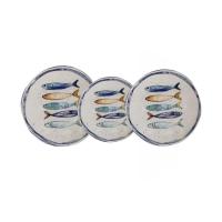 STARLEY-Vajilla 12 piezas Peixe Iberica Brillo ,Plato de Postre 20cm,Plato Hondo 21cm,Plato Llano 26cm - details 1