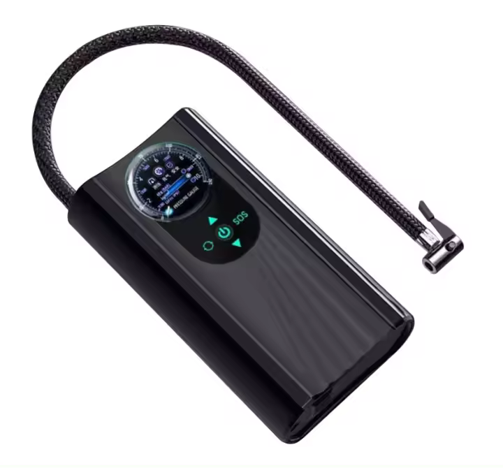 Bomba De Aire Eléctrica Portátil Para Motocicleta Y Bicicleta Bomba De Aire De Emergencia Al Aire Libre Con Pantalla Digital Bomba De Aire Inteligente USB - 1