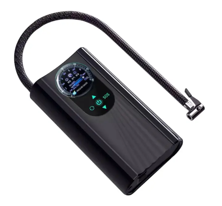 Bomba De Aire Eléctrica Portátil Para Motocicleta Y Bicicleta Bomba De Aire De Emergencia Al Aire Libre Con Pantalla Digital Bomba De Aire Inteligente USB - 1