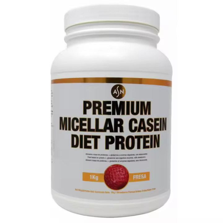 Premium Micelar Casein 32g de proteína por dosis para ganar músculo - Sabor Fresa y Vainilla - 1 KG proteína - Combate el catabolismo hasta 7 horas - Proteína anticatabólica - ASN - Olympus Sport Nutricion - 1