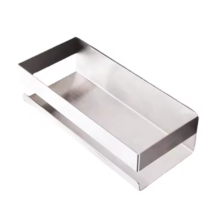 Carrito de ducha perforado autoadhesivo, estante de baño de acero inoxidable - 1