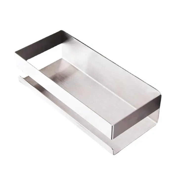 Carrito de ducha perforado autoadhesivo, estante de baño de acero inoxidable - 1