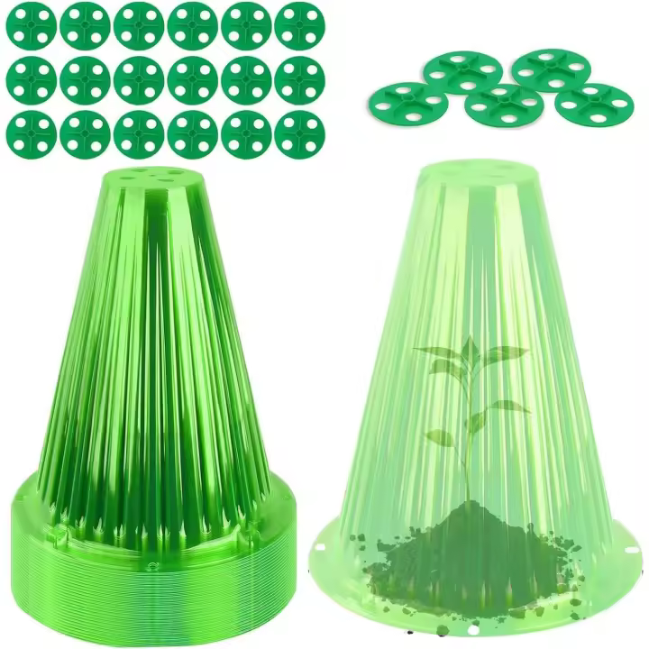 Campanas de Jardín, paquete de 20, reutilizables, con ventilatón, para proteger Plantas. - 1
