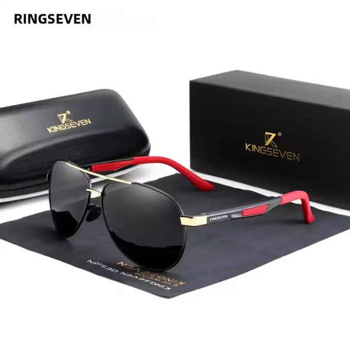 Gafas De Sol Cuadradas Vintage Para Hombre KINGSEVEN Polarizadas UV400 Accesorios De Óptica Ideal Para Ciclismo Y Conducción - 1