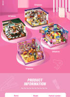 Mini Puzzle 3D De Calle Ciudad Con Café Tienda De Pelucas Y Salón De Belleza Bloques Creativos Para Decoración De Habitación Juguetes Para Niños Regalo De Cumpleaños Para Amigos - details 10
