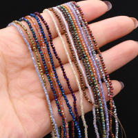 Piedras Naturales De Cuentas Pequeñas Redondas Colores Mixtos Facetadas Para Accesorios De Joyería DIY Pulsera Collar - details 3