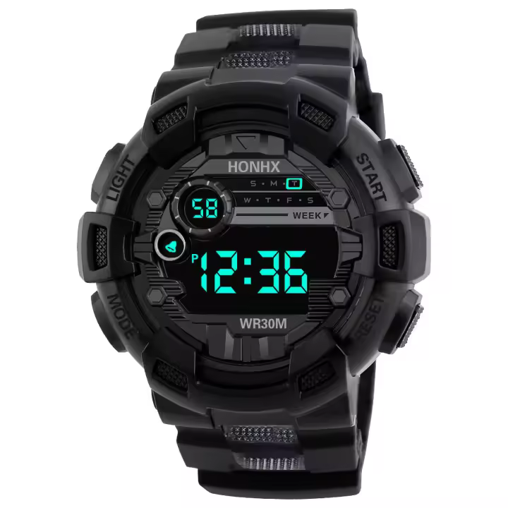 Reloj Militar Para Hombre Con Pantalla Digital Gran Número Resistente Al Choque Y Al Agua Multi-función Deportivo Fitness Reloj Exterior - 1