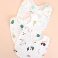 3pcs Bibs Para Bebé En Forma De U Telas Muslin Rotación 360 Grados Algodón Estilo Moda Para Niños Y Niñas Recién Nacidos Y Bebés De 0 a 36 Meses - details 2