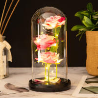 Rosa Artificial Galaxia LED Batería Iluminación Nocturna Decoración Para Bodas Regalo Creativo De San Valentín Para Madre - details 3