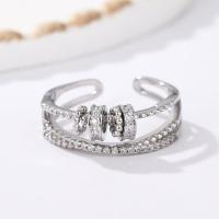 Anillo de encirita giratoria de Plata S925, Anillo Abierto personalizado para Mujer, joyería de moda de descompresión de estilo dulce y fresco - details 5