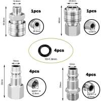 Acopio rápido neumático BSP de 1/4 ", 10 piezas de Boquilla de compresor de Aire Europeo con Anillo hermético, accesorio de compresor para Manguera neumática - details 1
