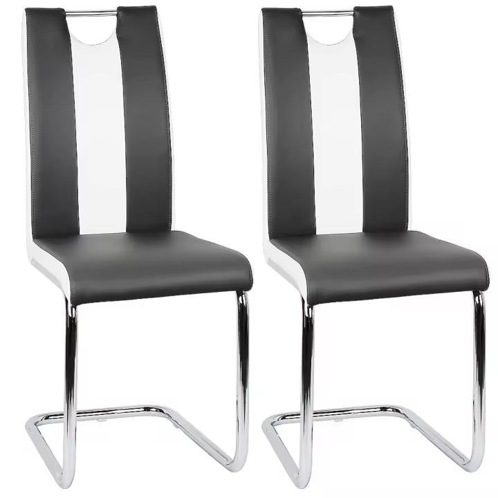 2x sillas de comedor sillas voladizas silla columpio silla de comedor con respaldo alto - 1