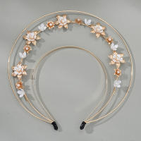 Diadema De Ángel Para Novia Dorada Con Halo Y Perlas Diadema De Diósisa Para Mujeres Y Niñas Adorno Elegante Para Bodas Y Fotografías - details 12