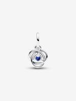 Pandora - Charm Colgante Círculo DE LA Eternidad Azul - Plata de Lei - details 0