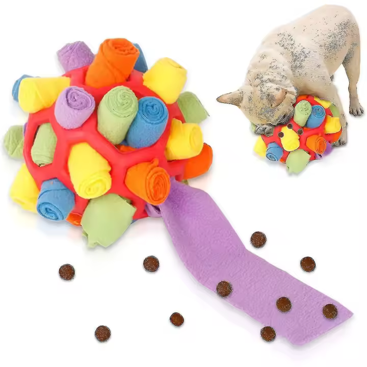Snuffle Ball para Perros forrajeo, juguetes Interactivos para Perros, Juego de enriquecimiento de Perro, dispensador de Bolas de Perro suave, Juego de rompecabezas de Perro suave, juguetes estimulantes del cerebro Del Perro - 1