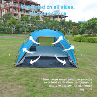 Carpa De Playa Familiar Para Verano Con Marco Protección Solar Plegable Portátil Para 4 Personas Canopo Fácil Instalación - details 9