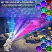 Proyector De Estrellas Luz Galáctica Para Dormitorio Proyector De Espacio Perro Para Niños Y Adultos Decoración De Techo Para Fiestas Y Navidad - details 1