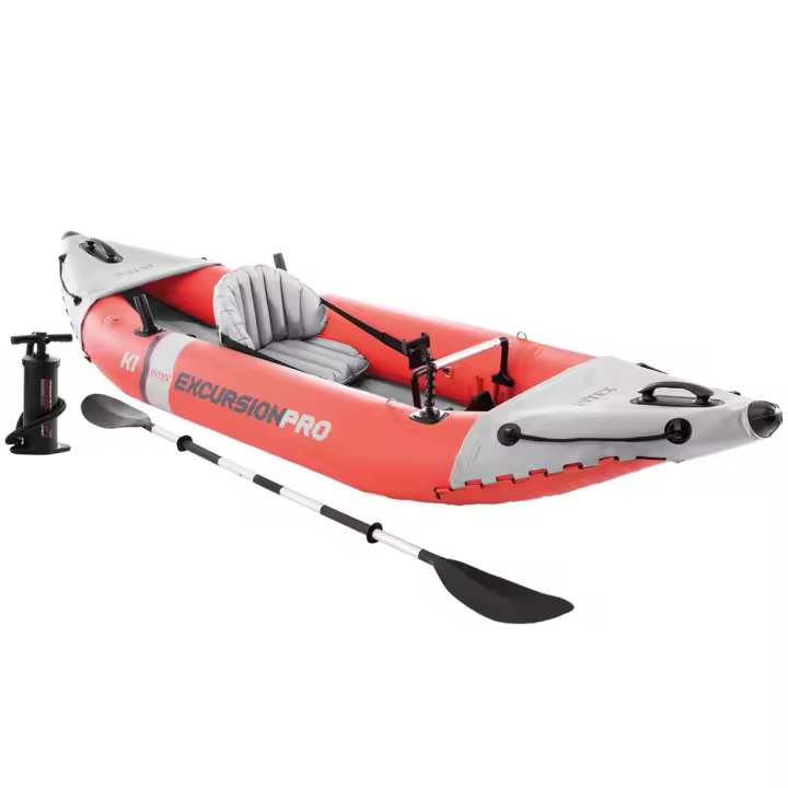 Kayak para 1 persona con remos con mango de aluminio + bomba de hinchado Excursion pro 305X91X46 cm - Modelos surtidos (Color Baby 68303) - 1