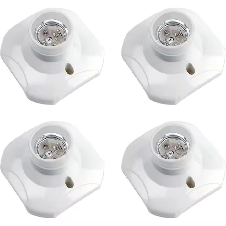 Zócalo de techo attornillado E27, Zócalo de Garaje E27, CA 220-240 V, soporte para bombilla LED, base de Luz de techo con base E27 - 1