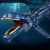 Bloques De Construcción Creativos Move Dinosaurios Ideas Juguete De Modelado Jurassi Park Mosasaurus Del Mar Set De Regalo Para Navidad 1859pcs Unisex 14+ Años - details 2
