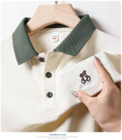 Camisa Polo Para Hombre Con Bordado De Oso Cartoon Manga Corta Estilo Casual Transpirable Para Verano 2024 Comodidad Y Brevedad - details 15
