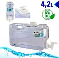 Dispensador de Bebidas y Agua de plástico,Varios tamaños y litros con Grifo y asa, Botella dispensadora Agua para frigorífico, Tanque, garrafa Reutilizable con Grifo para Nevera - details 2
