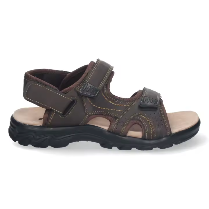 PuntoSalao Sandalias planas para hombre cómoda abiertas color marrón TZCN2201 - 1