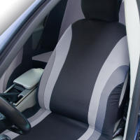 Juego completo de fundas de asiento de coche de tela de poliéster, estilo deportivo, Protector de asiento de coche Universal, se adapta a la mayoría de los coches SUV - details 1