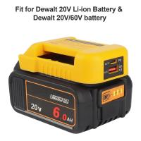 Soporte De Cinturón Convertidor USB Y Tipo-C Para Batería Dewalt 20V 18V DCB200 DCB202 DCB203 Accesorio De Carga Rápida Adaptador De Almacenamiento - details 3