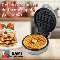 SAPT Gofrera Mini 700W – Superficie Antiadherente – Rápido Calentamiento – Luz Indicadora – Tapa Fría para Apertura Segura – Compacta y Portátil – Ideal para Desayunos y Postres – Fácil de Usar y Limpiar – Gofres Perfectos en Minutos 🍽️✨ - details 0