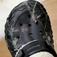 Zapatillas De Invierno Para Hombre Confortables Y Cálidas De Peluche Suave Zapatos De Casa EVA Sandalias Casuales Exteriores Clogs De Tela De Algodón - details 15
