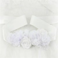 Cinturón De Encaje Con Flores Para Mujer Y Niñas Cinturón De Boda Con Diamantes Y Lentejuelas Para Vestido De Boda - details 5