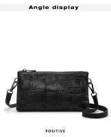 Bolso De Hombro Para Mujer De Cuero Genuino Estampado De Crocodilo Versátil Y Atmosferico Bolso De Móvil Cruzado - details 6