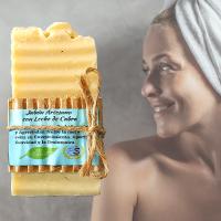 3 Jabones Artesanos Naturales con Leche de Cabra. PumarShop Cinnia Natura. Hidratante. Antiarrugas. Indicado para Piel Seca. Regenerador. Piel Sensible. Hecho a Mano. Apto Veganos. - details 1