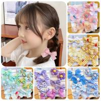 10pcs Accesorios Para El Cabello Para Niñas Lacos Aesthetic Bandas Elásticas Infantiles Headbands Lindas Multifuncionales Para Exterior Floral - details 2