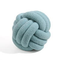Cojín Decorativo De Lana Suave Con Nudo Manual Para Sala De Estar Y Cama JAF012 Almohada De Terciopelo Redondo Para Sofá Y Cama - details 7