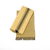MEVAK LIVING - Pack 2 Paños de Algodón Kila - 50x70cm - Rayado y Liso - Flecos y Cinta Colgante - 5 Colores - details 1