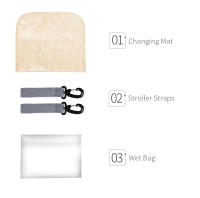 Bolso De Diáspares Para Bebé Insular Gran Capacidad Bolsa De Camarón Para Carrito De Supermercado Estilo Mochila Para Mamá En Embarazo - details 10